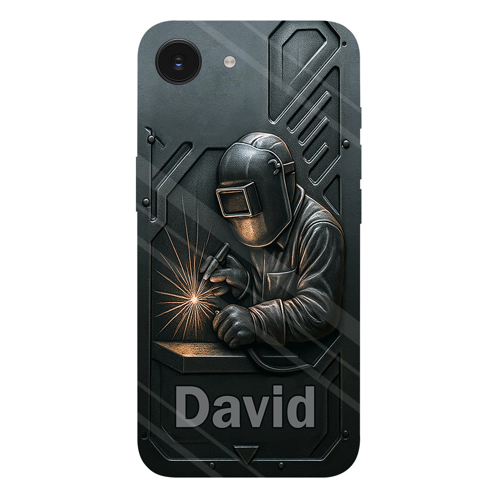 Coque de téléphone personnalisée avec motif de soudeur - Hommes soudeurs stylés