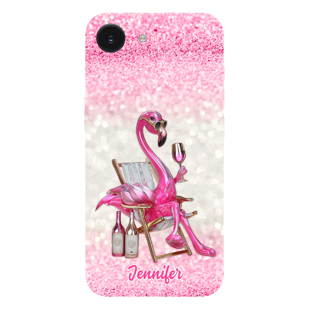 Be a Flamingo In a Flock of Pigeons - Personalized Flamingo Full Print Phone Case