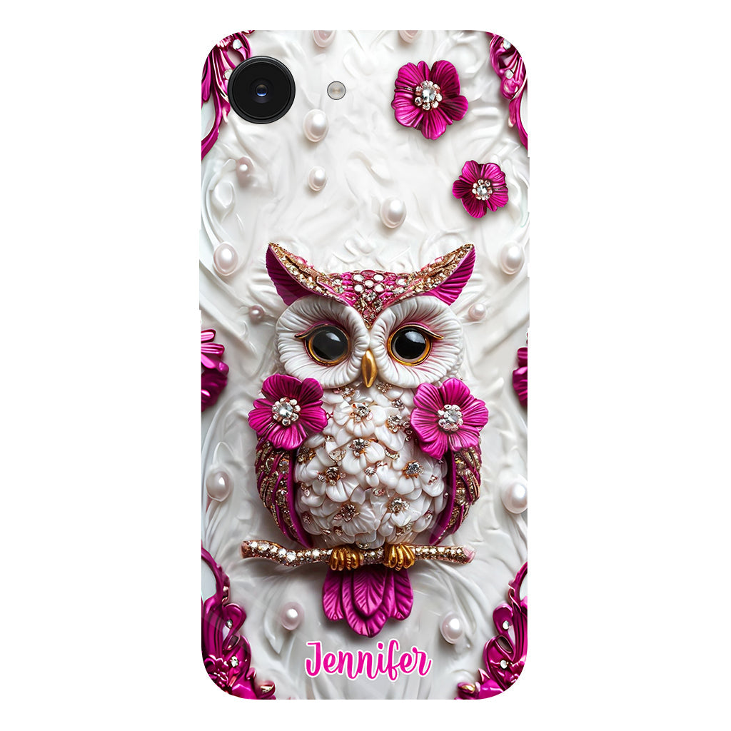 Magnifique hibou - Coque de téléphone personnalisée avec motif hibou intégral