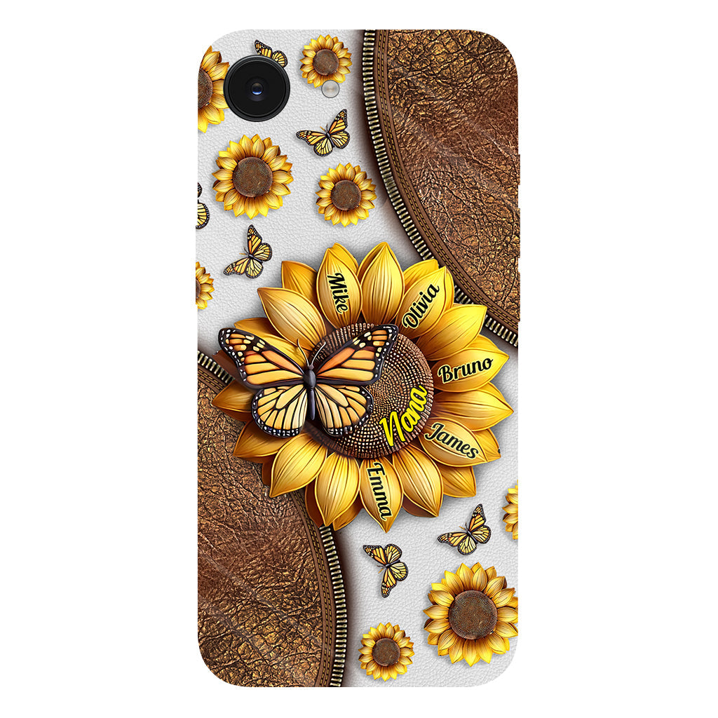Sunflower Gift For Grandma Mom - Personalized Grandma Full Print Phone Case