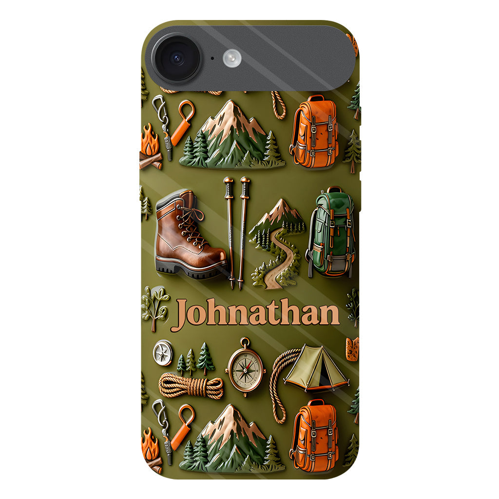 La randonnée me rend heureux - Coque de téléphone personnalisée avec impression intégrale « La randonnée me rend heureux »