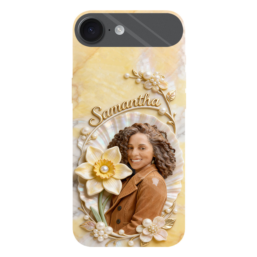 Custom Any Photo Birthmonth Flower - Personalized Self Love Full Print Phone Case