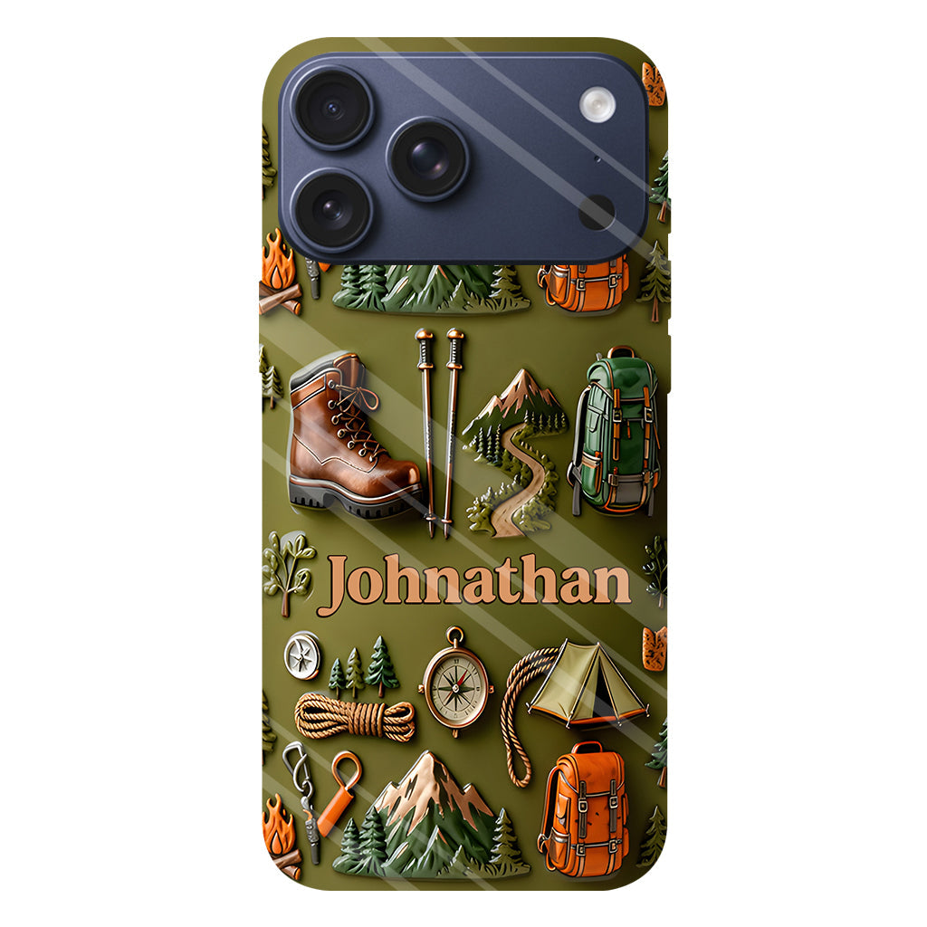 La randonnée me rend heureux - Coque de téléphone personnalisée avec impression intégrale « La randonnée me rend heureux »