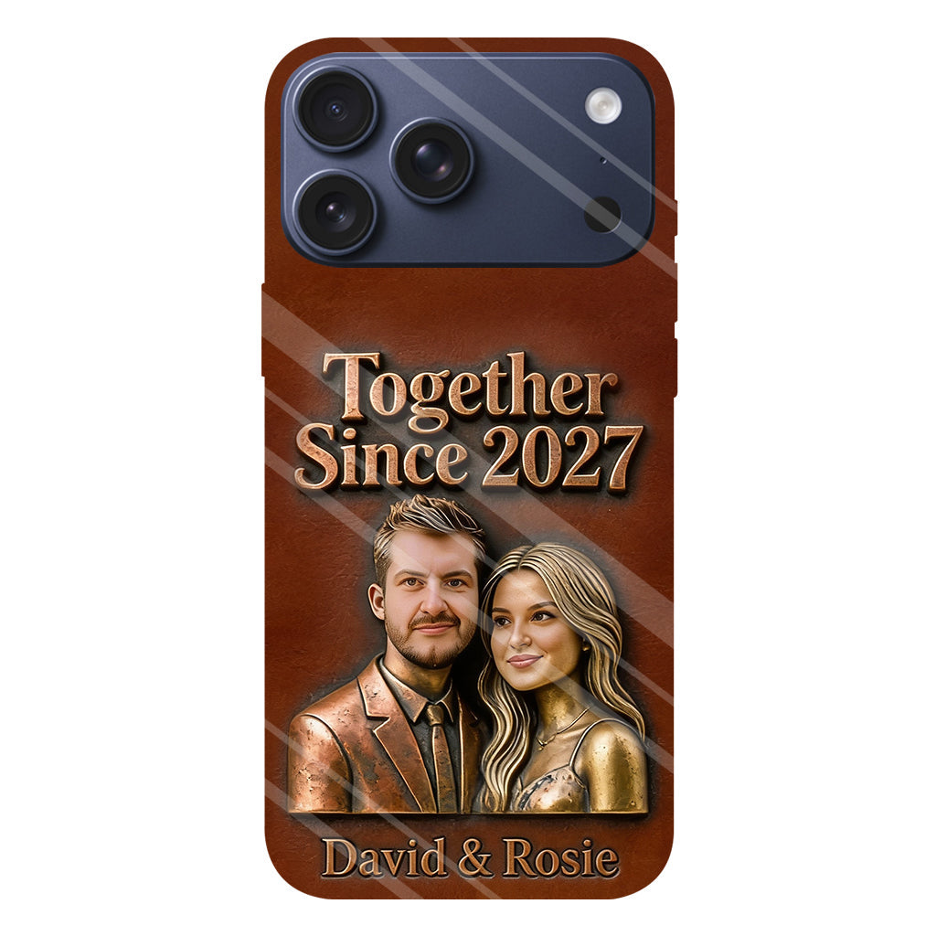 Ensemble depuis toujours - Coque de téléphone personnalisée avec photo pour couple - Impression intégrale