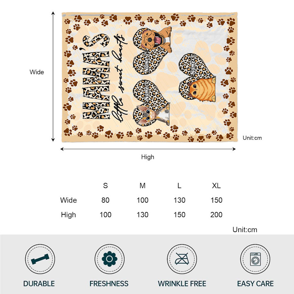 Les petits cœurs de maman - Couverture pour chien personnalisée pour la fête des mères