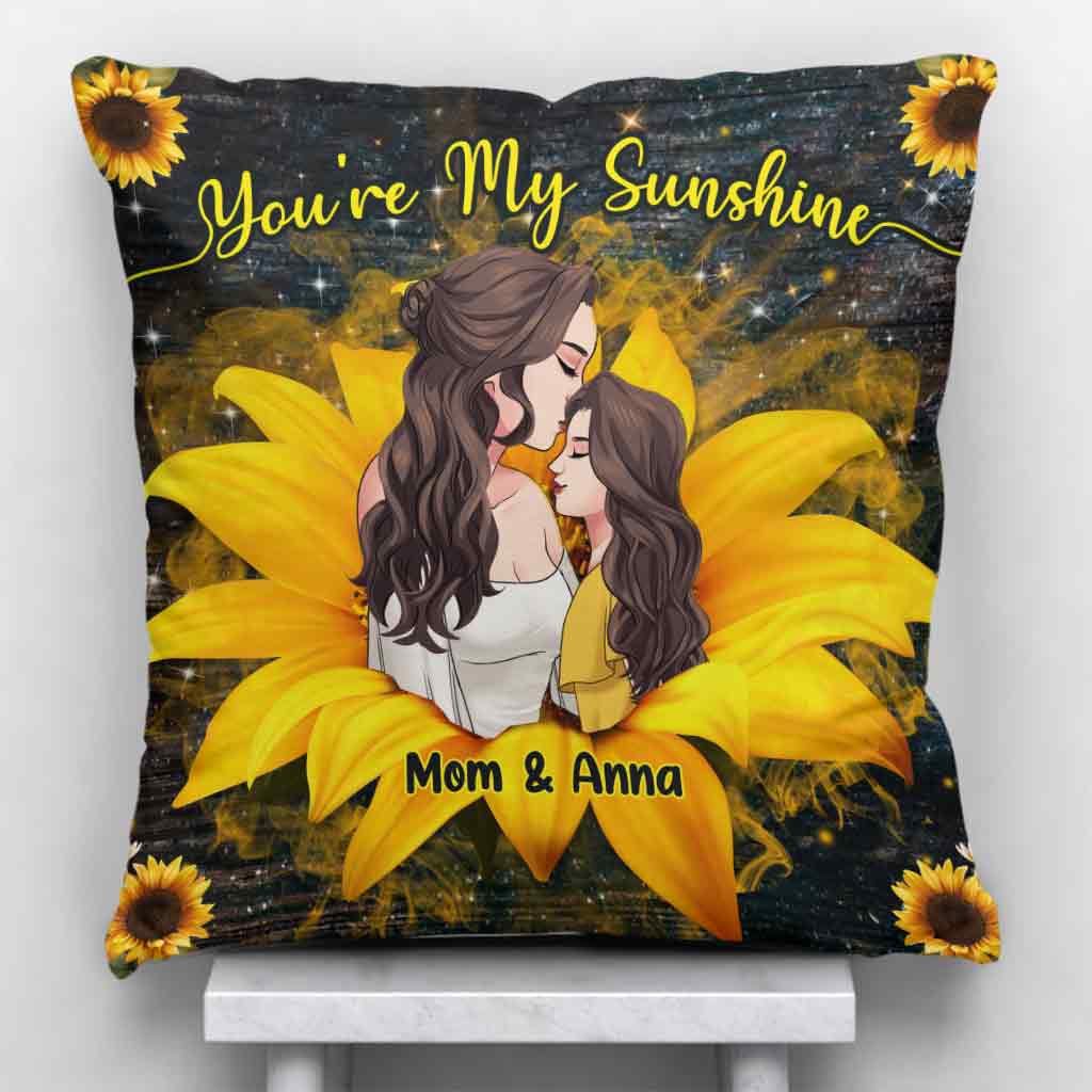 Tu es mon rayon de soleil - Coussin décoratif personnalisé pour la fête des mères