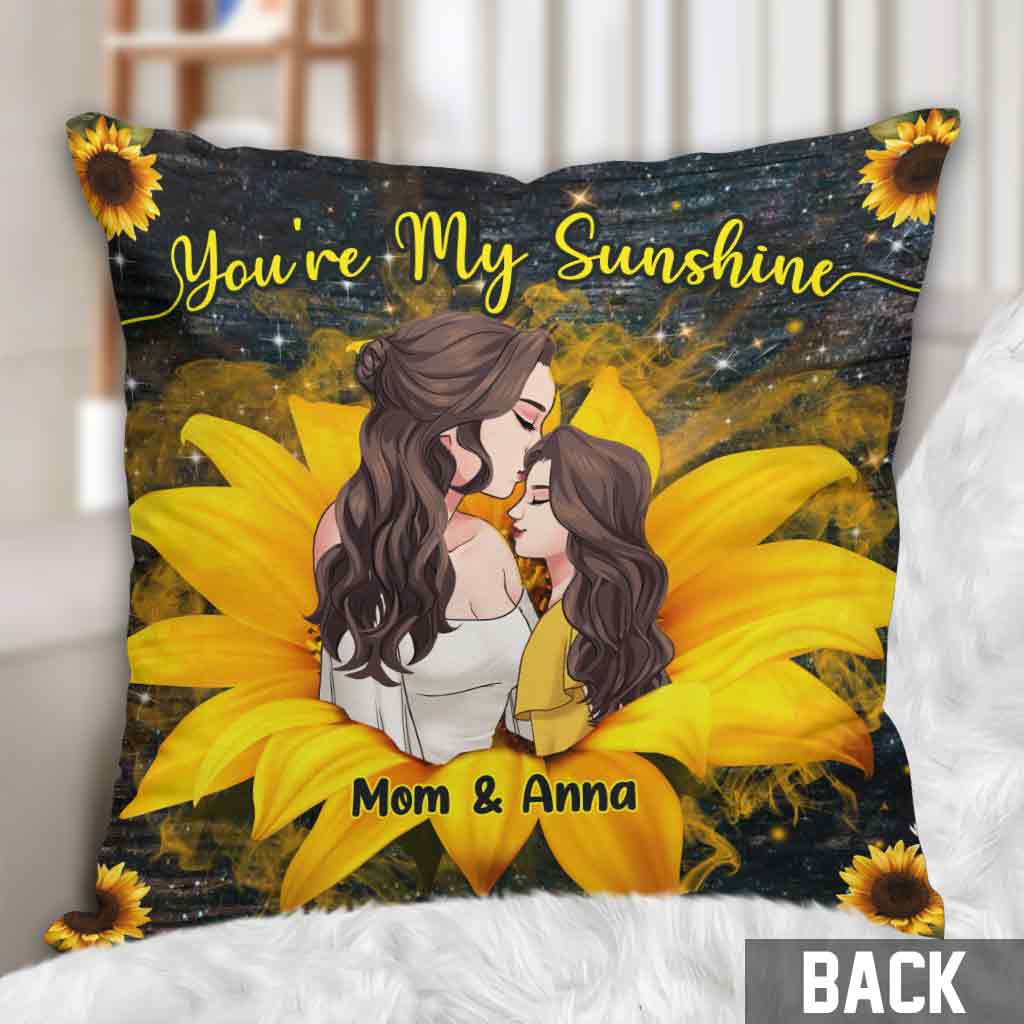 Tu es mon rayon de soleil - Coussin décoratif personnalisé pour la fête des mères