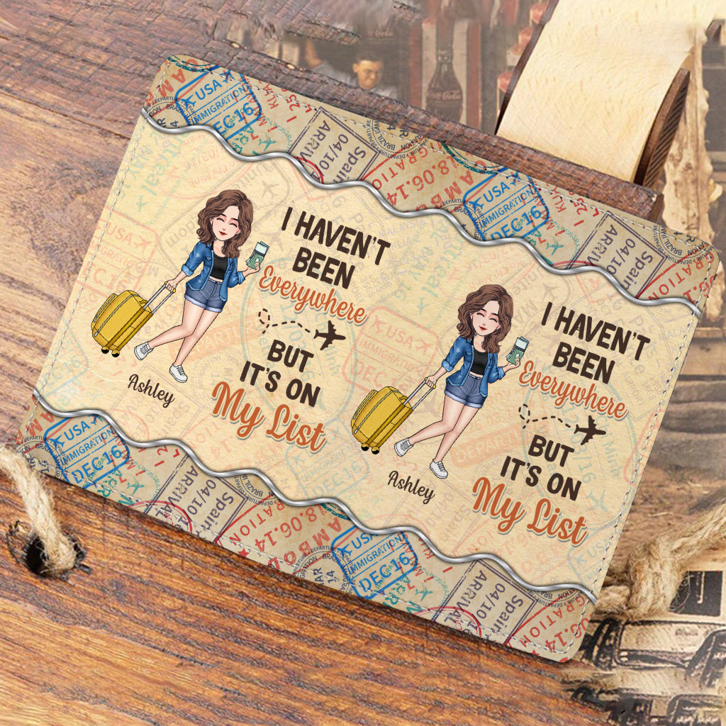 It's On My List - Travelling gift for her, mom, daughter, granddaugher, wife, girlfriend, friend - Personalized Passport Holder