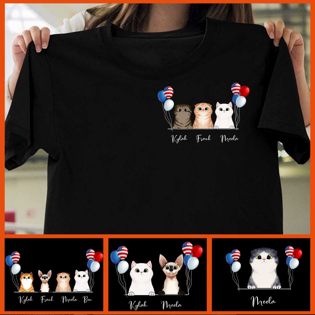 La vie est plus belle avec des chats - T-shirt et sweat à capuche personnalisés pour la fête de l'Indépendance