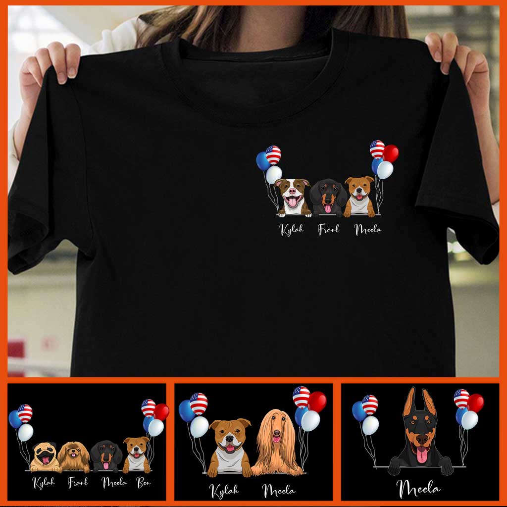 La vie est plus belle avec des chiens - T-shirt et sweat à capuche personnalisés pour la fête de l'Indépendance