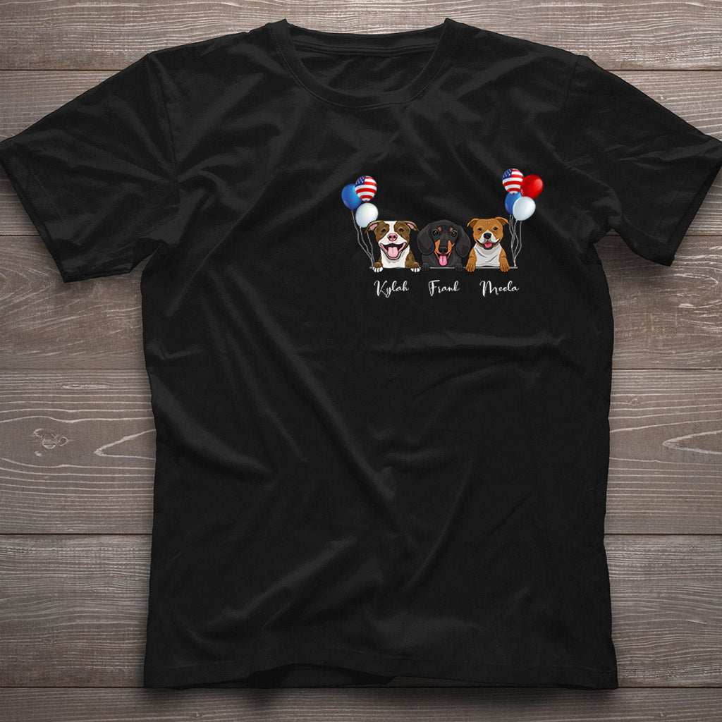 La vie est plus belle avec des chiens - T-shirt et sweat à capuche personnalisés pour la fête de l'Indépendance