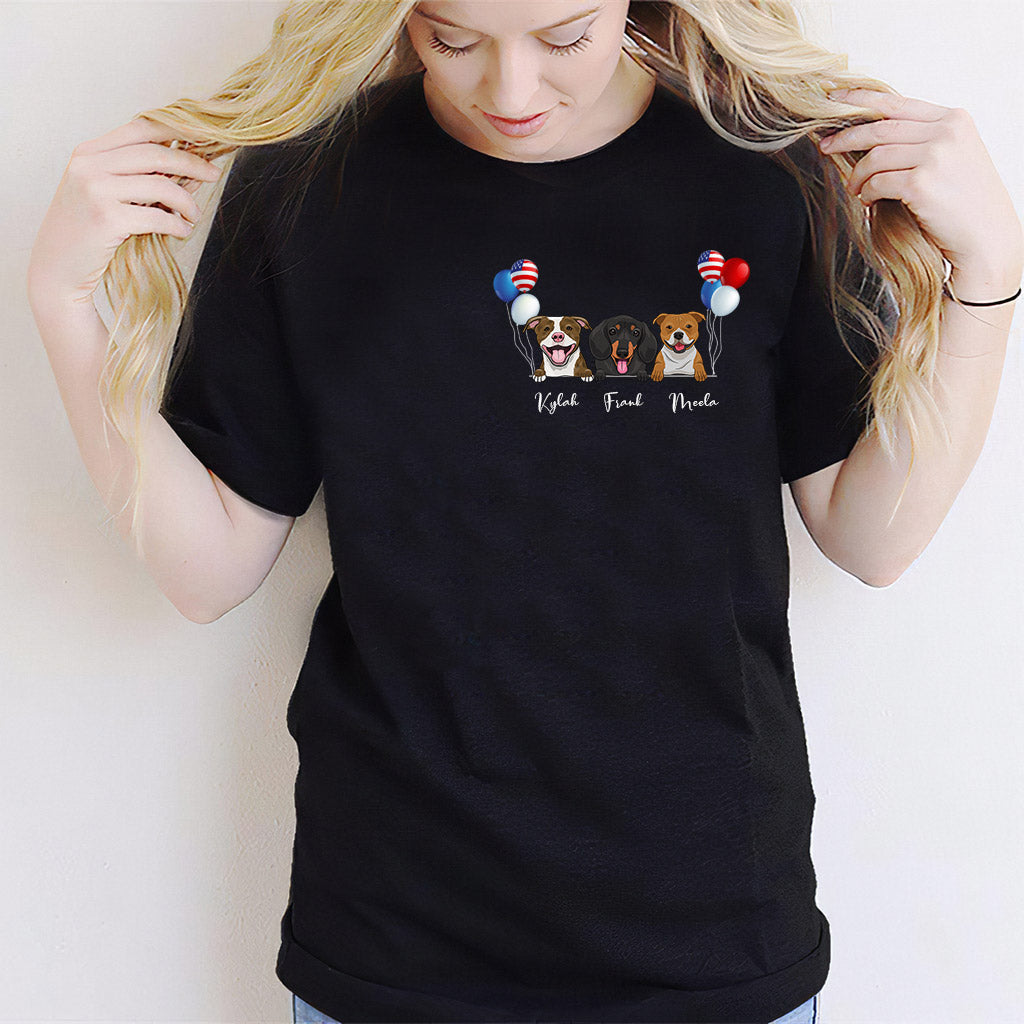 La vie est plus belle avec des chiens - T-shirt et sweat à capuche personnalisés pour la fête de l'Indépendance