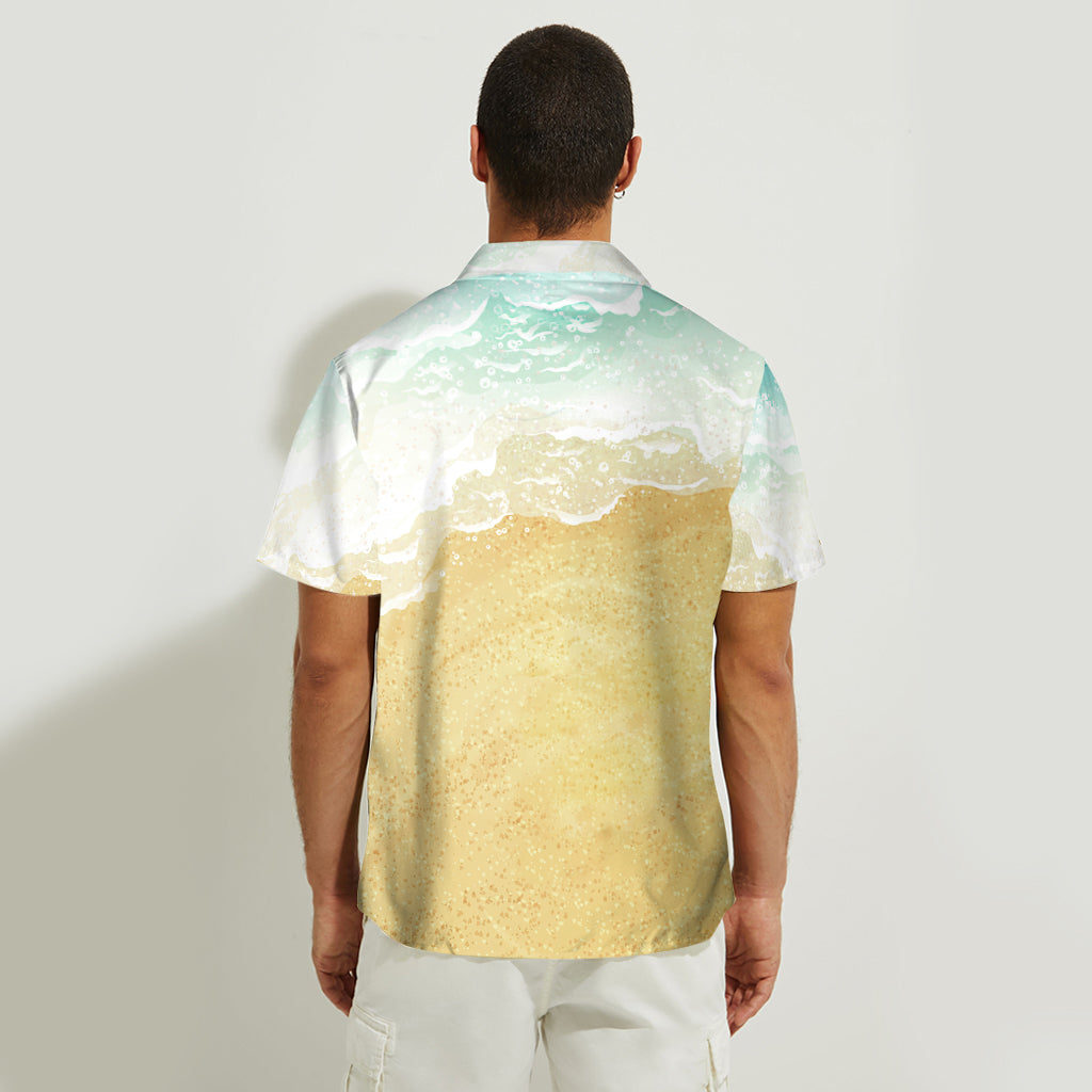 La plage m'appelle et je dois y aller - Cadeau pour amoureux de la mer (ami, sœur, petite amie, épouse, maman, frère, papa, mari, petit ami) - Chemise hawaïenne personnalisée