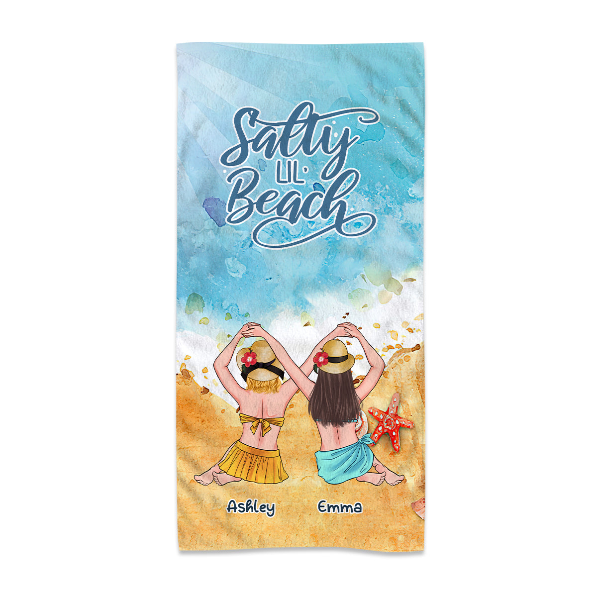 Salty Lil' Beach - Serviette de plage personnalisée pour meilleure amie