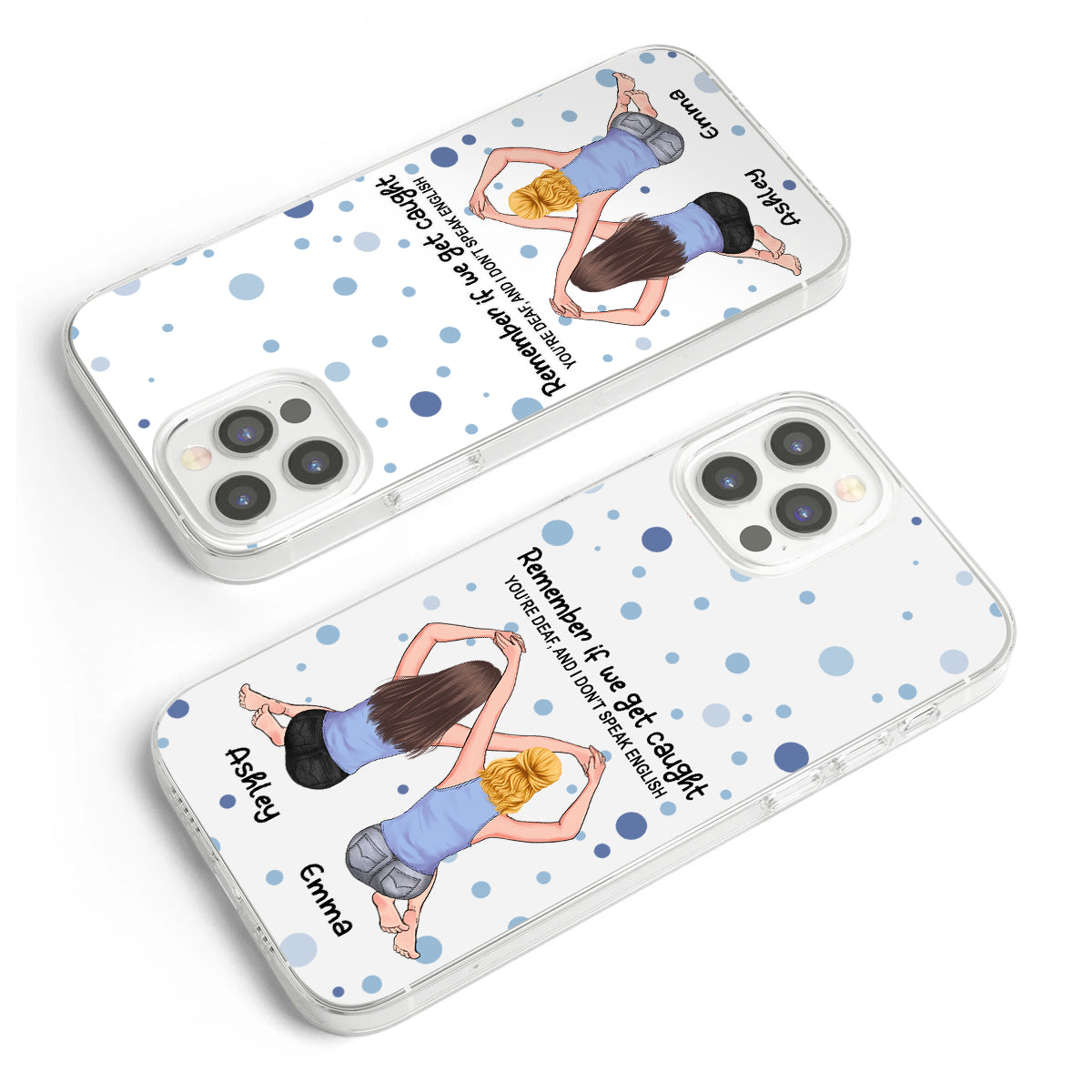 Meilleure amie pour toujours - Cadeau pour sa meilleure amie - Coque de téléphone transparente personnalisée