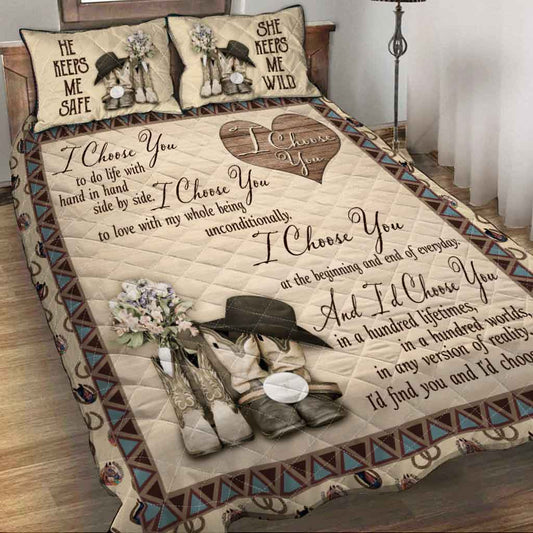 Je te choisis - Ensemble de courtepointes pour couples