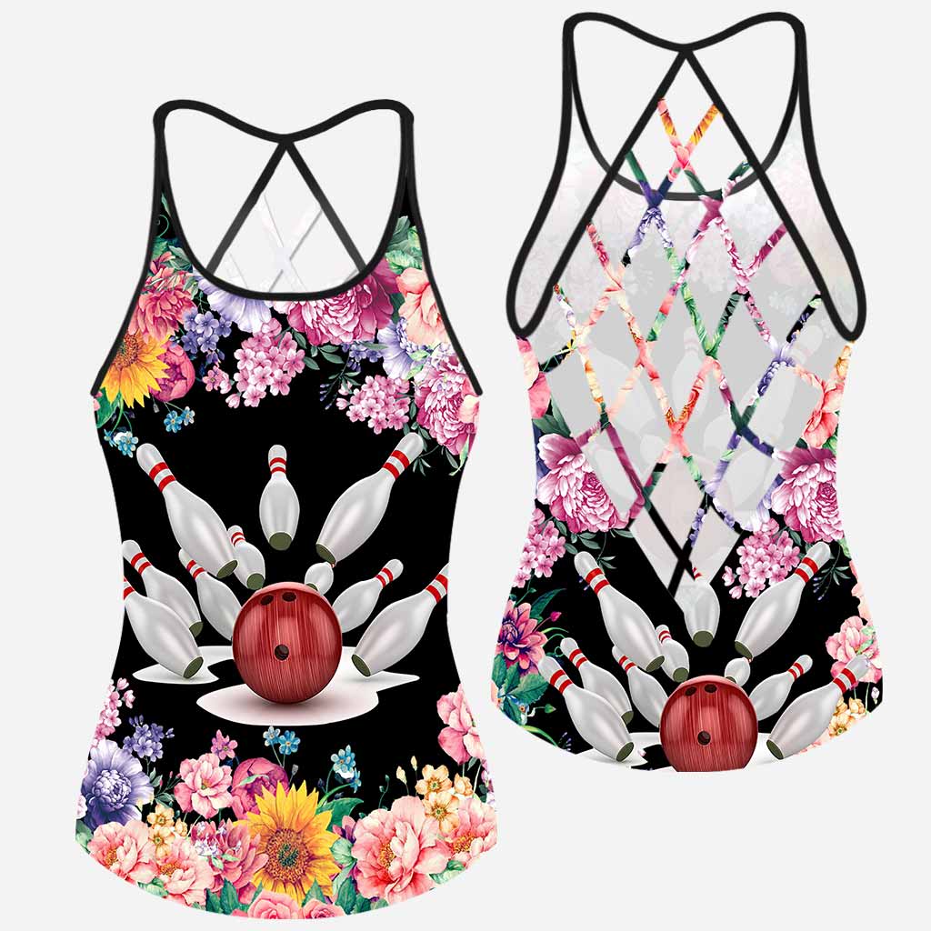 Bowling Girl Cross Tank Top