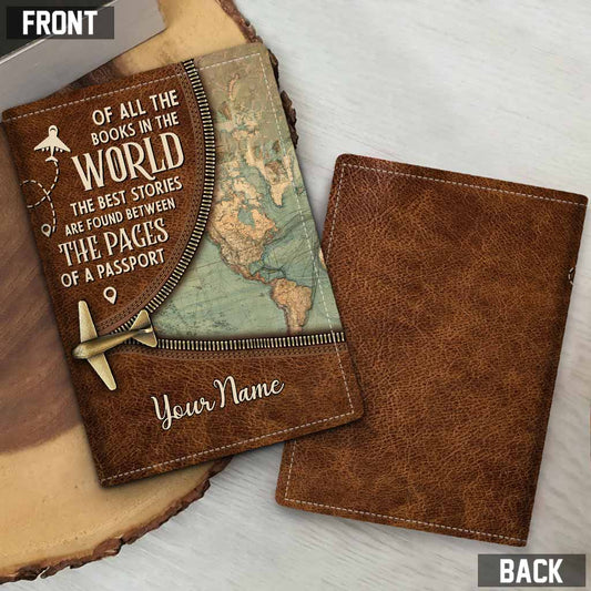 De tous les livres du monde - Porte-passeport de voyage personnalisé