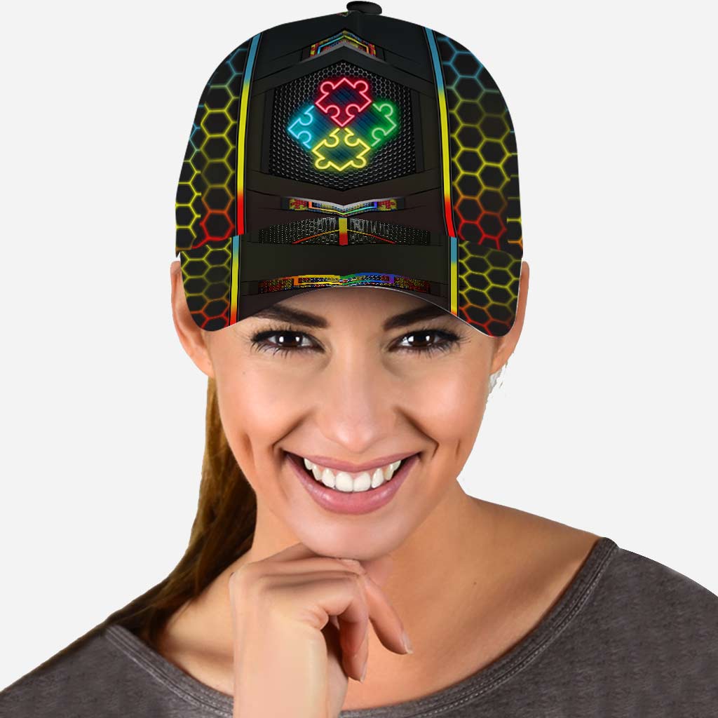 Casquette classique Autisme Neon Flag Carbon - Sensibilisation à l'autisme 0921
