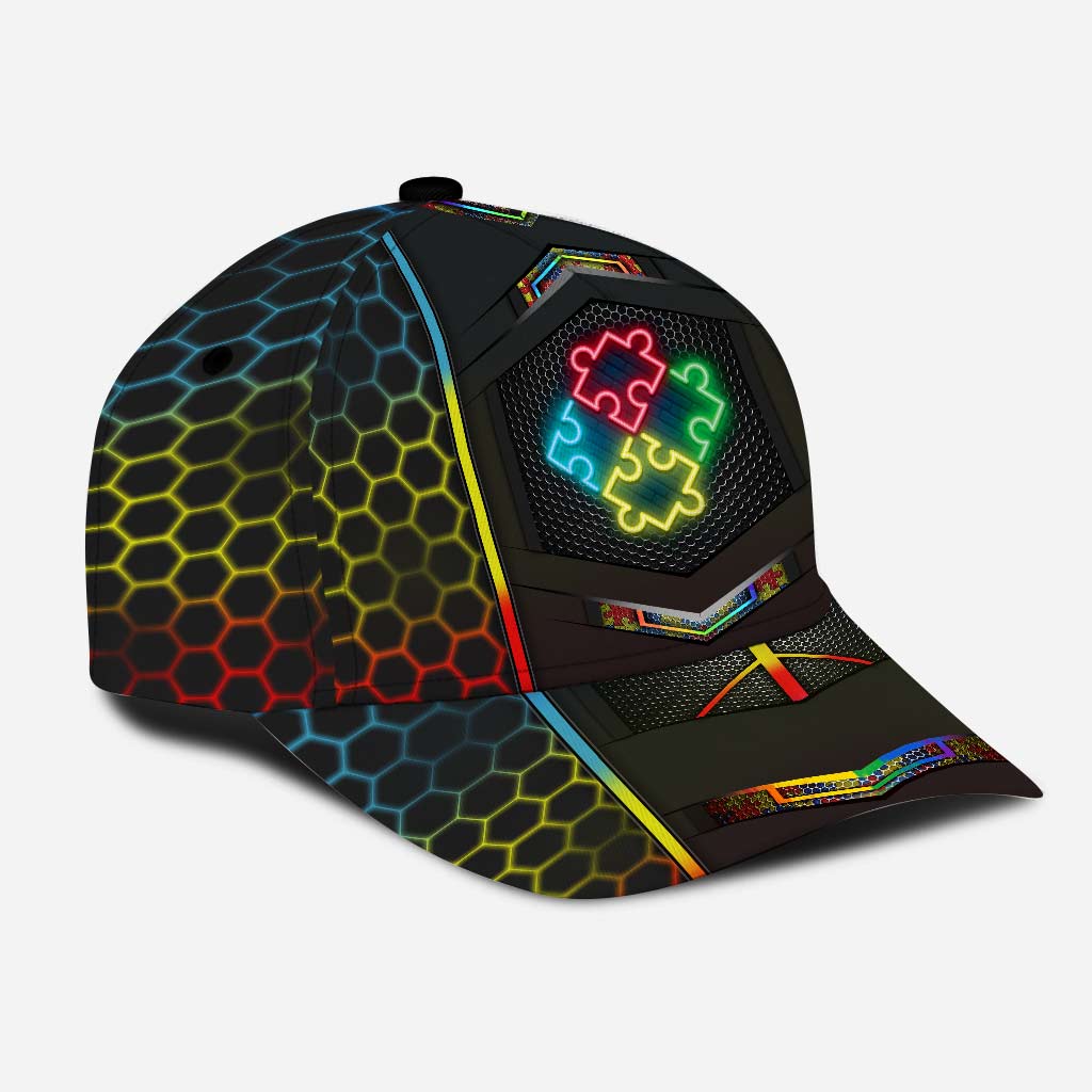 Casquette classique Autisme Neon Flag Carbon - Sensibilisation à l'autisme 0921