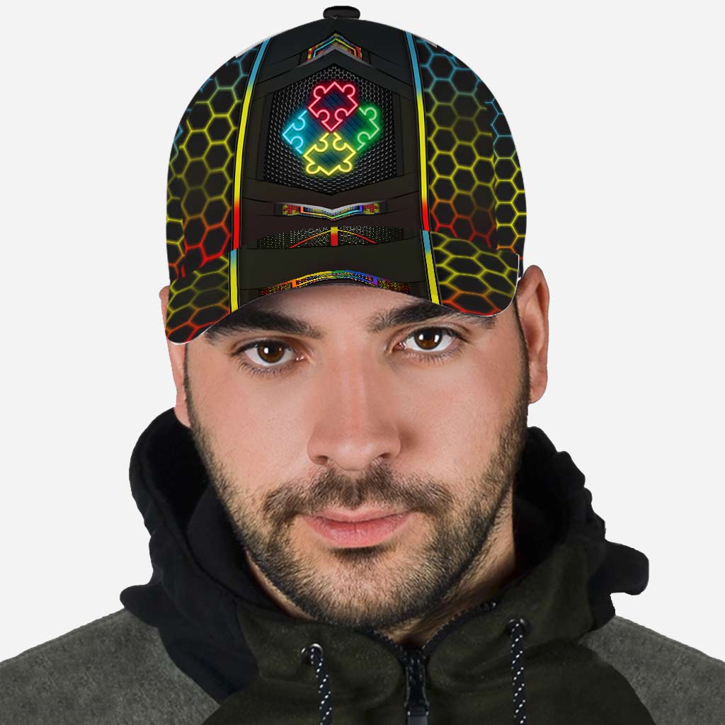 Casquette classique Autisme Neon Flag Carbon - Sensibilisation à l'autisme 0921