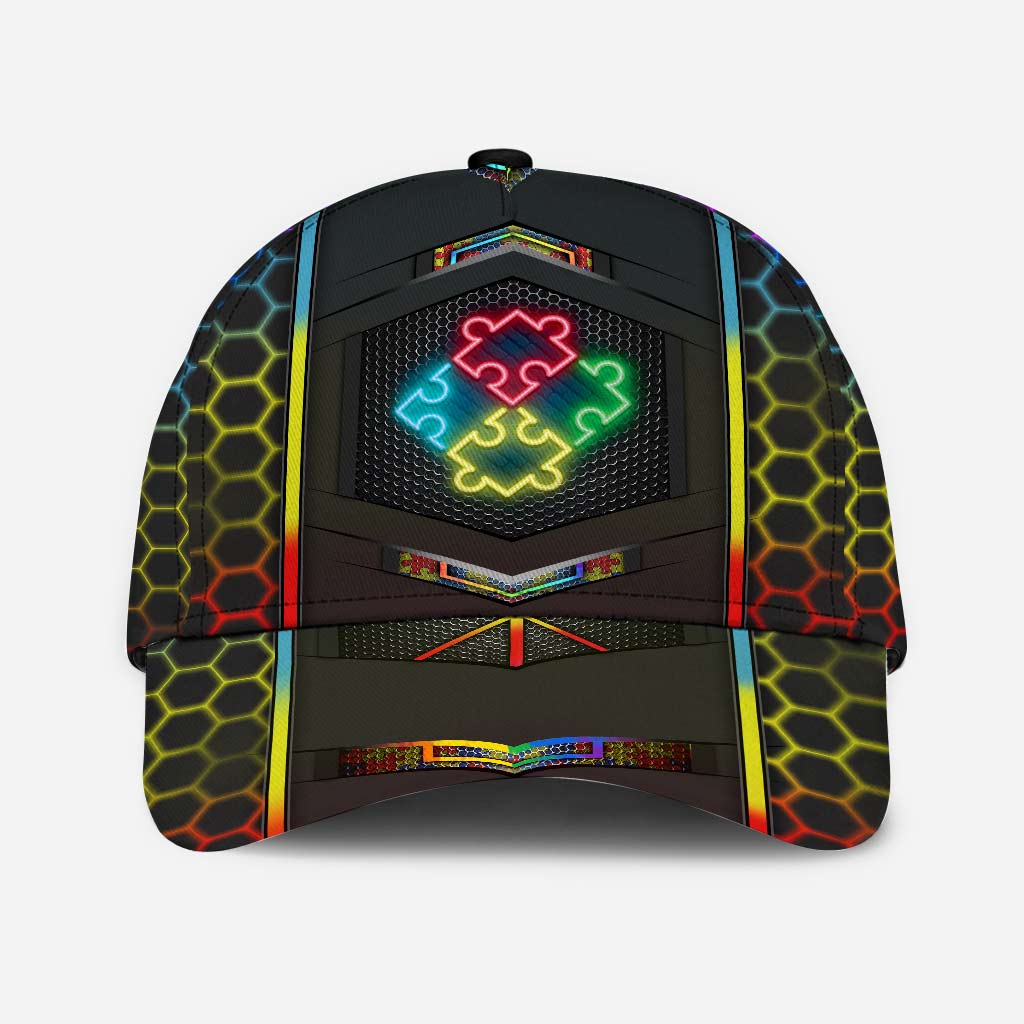Casquette classique Autisme Neon Flag Carbon - Sensibilisation à l'autisme 0921
