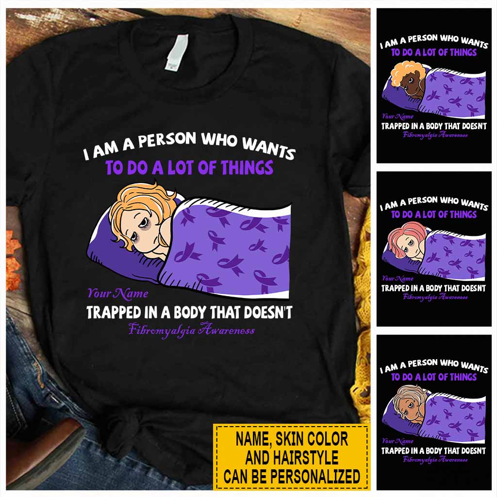 Je suis une personne qui veut faire plein de choses - T-shirt et sweat à capuche personnalisés pour la sensibilisation à la fibromyalgie