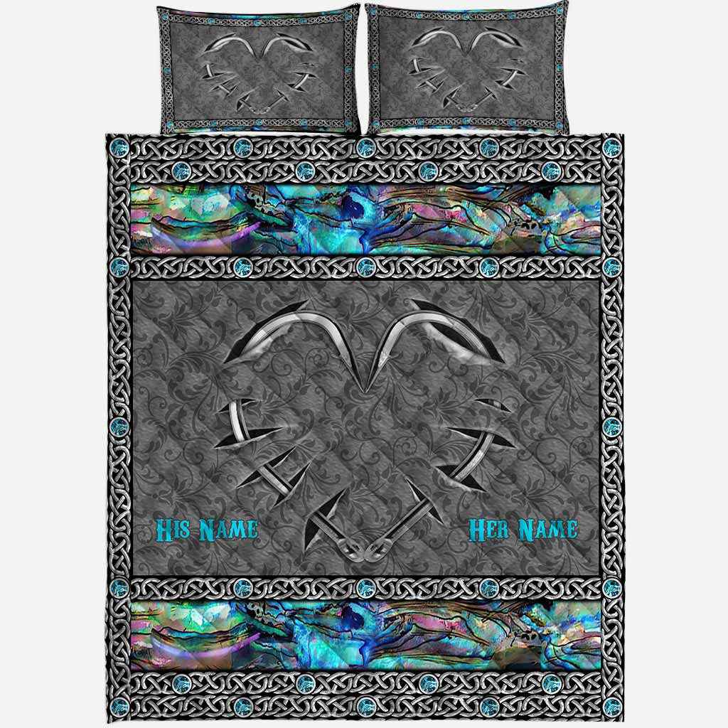 J'adore la pêche - Ensemble de courtepointe personnalisé sur le thème de la pêche