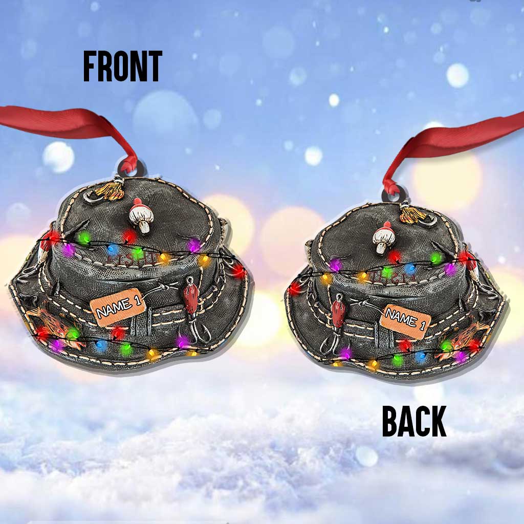 Chapeau de pêcheur - Ornement de Noël personnalisé (Impression recto verso)