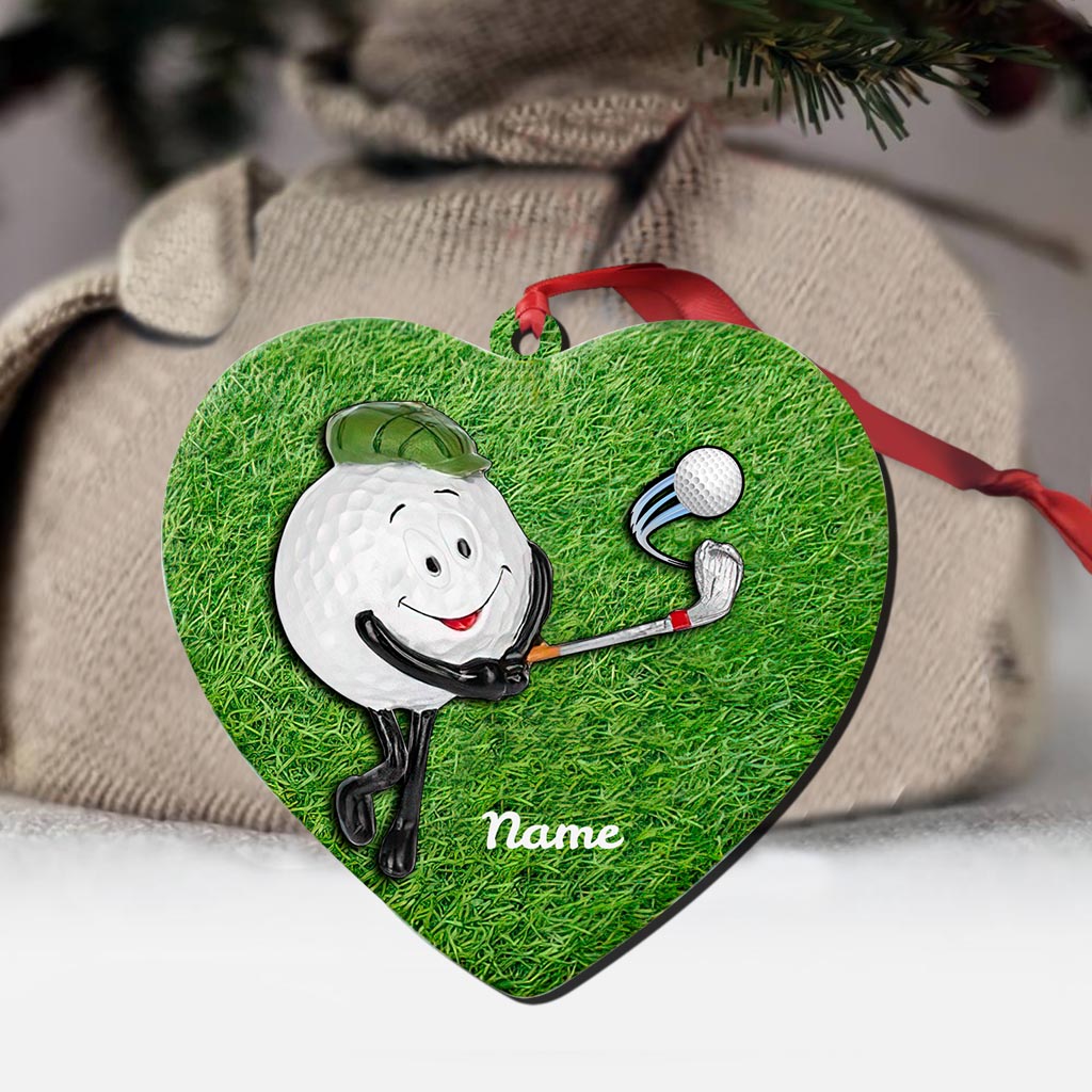Décoration de Noël personnalisée sur le thème du golf (impression recto verso)