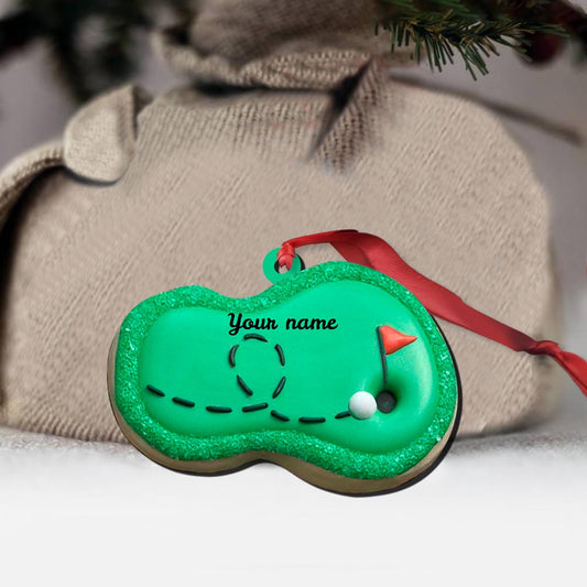 Golf Course - Personalized Christmas Golf Ornament (Printed On Both Sides)