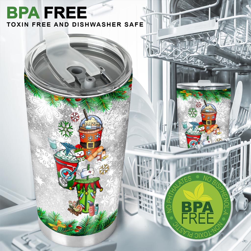 Joyeux Noël - Gobelet isotherme personnalisé pour infirmière