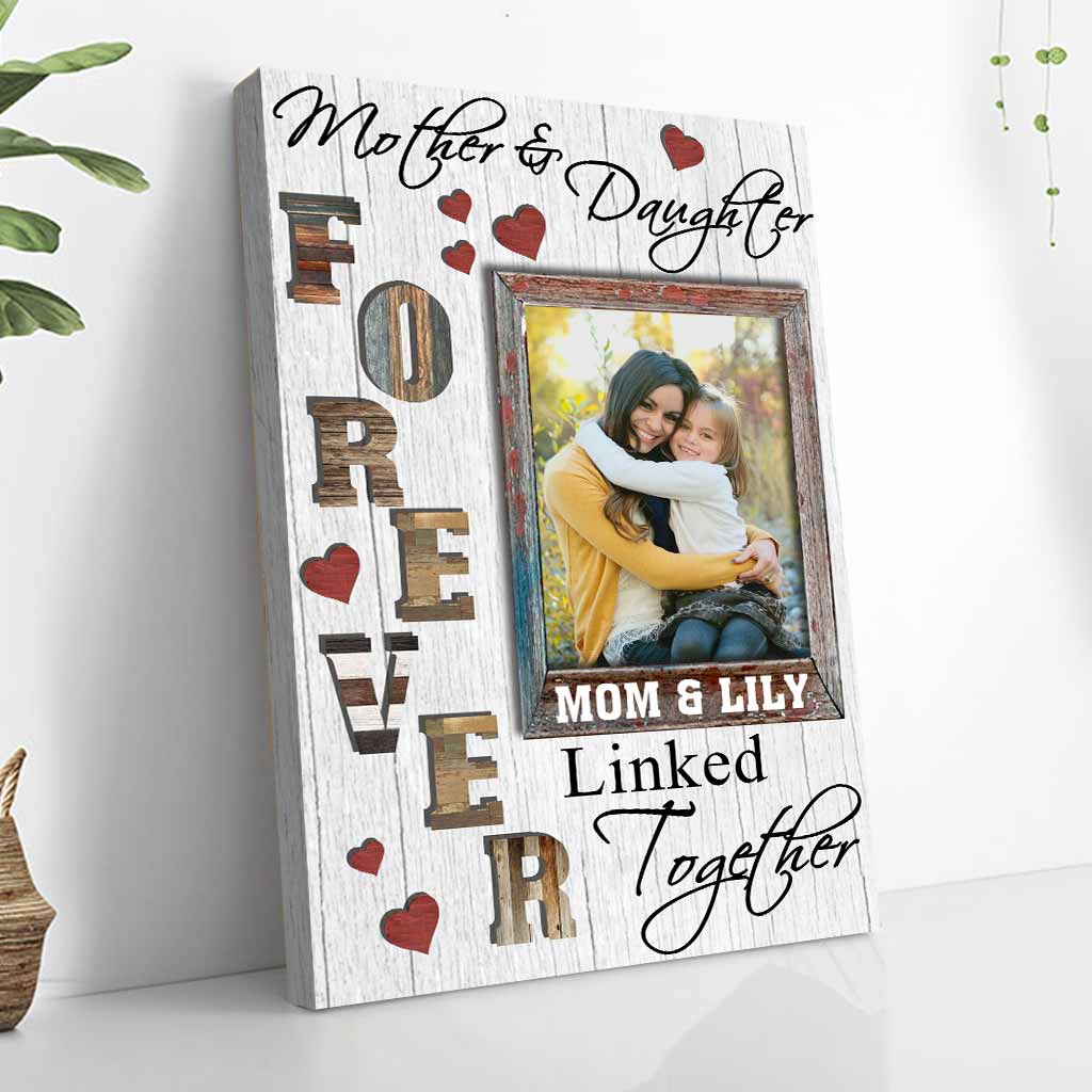Mère et fille - Cadeau pour maman, fille, fils - Toile et affiche personnalisées
