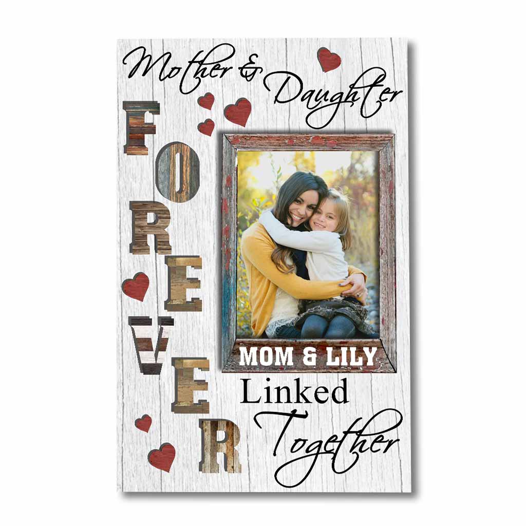 Mère et fille - Cadeau pour maman, fille, fils - Toile et affiche personnalisées