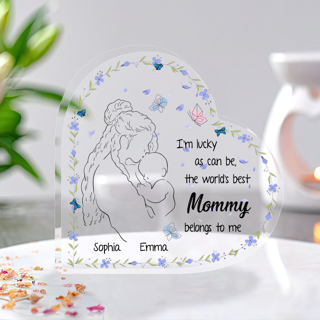 I'm Lucky As Can Be - Personalized Mother's Day Mother Custom Shaped Acrylic Plaque