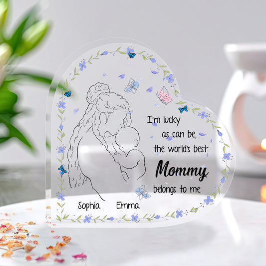 I'm Lucky As Can Be - Personalized Mother's Day Mother Custom Shaped Acrylic Plaque