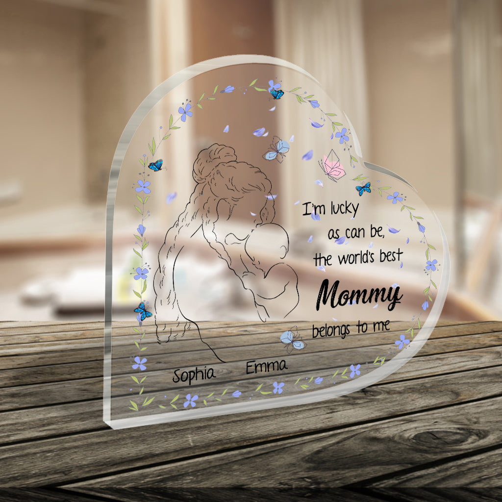I'm Lucky As Can Be - Personalized Mother's Day Mother Custom Shaped Acrylic Plaque