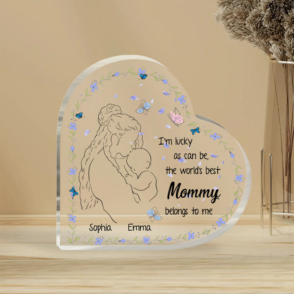 I'm Lucky As Can Be - Personalized Mother's Day Mother Custom Shaped Acrylic Plaque