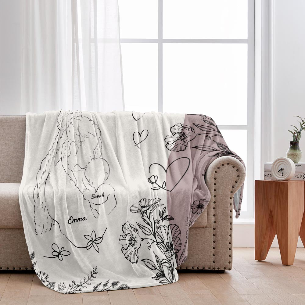 Couverture personnalisée « Dix petits doigts et dix petits orteils » pour la fête des mères