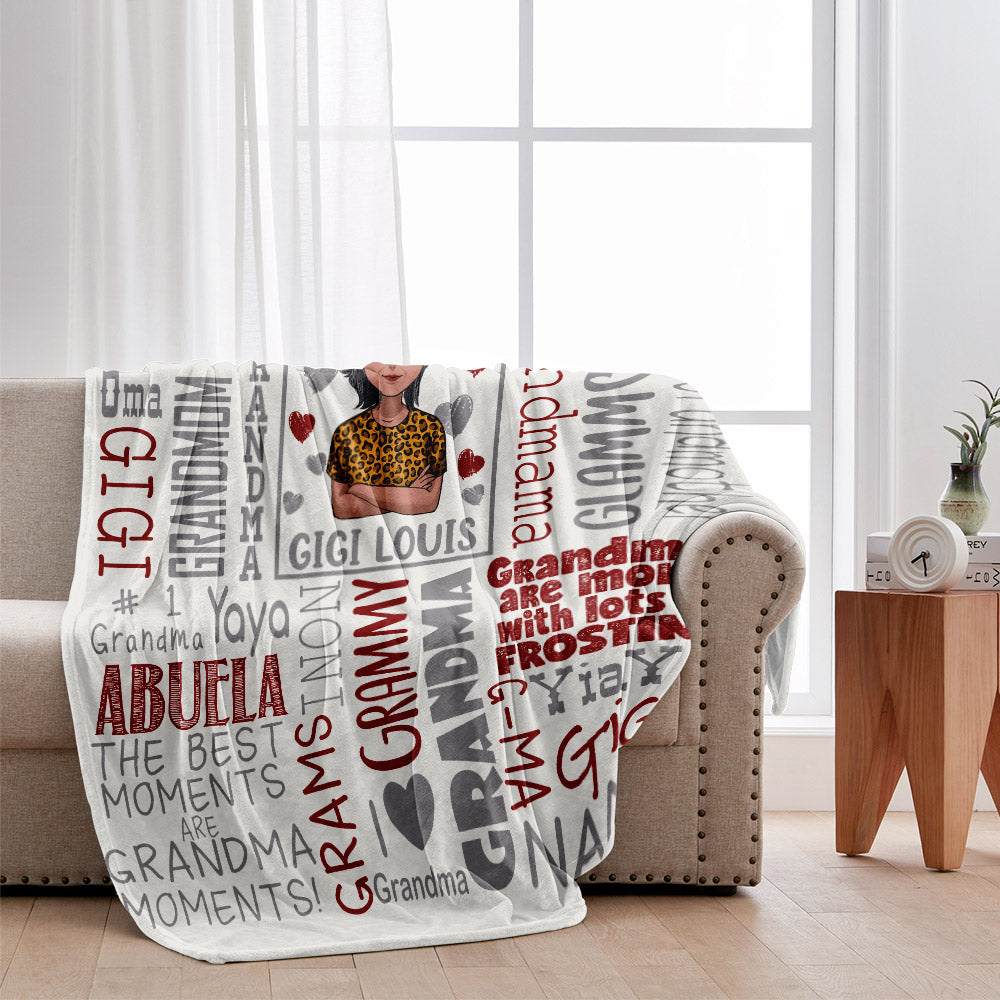 100% Authentic Grandma - Personalized Mother's Day Mother Blanket