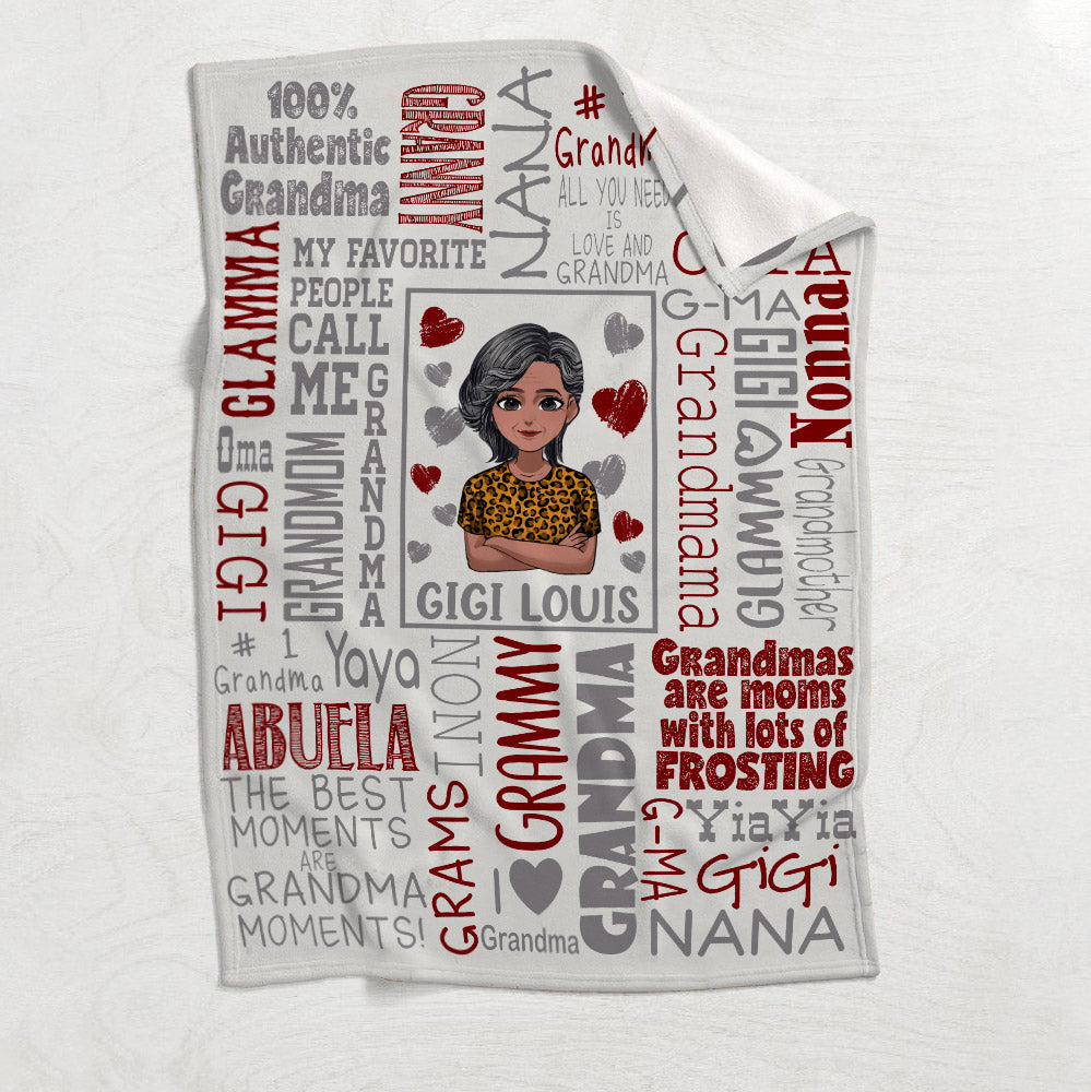 100% Authentic Grandma - Personalized Mother's Day Mother Blanket