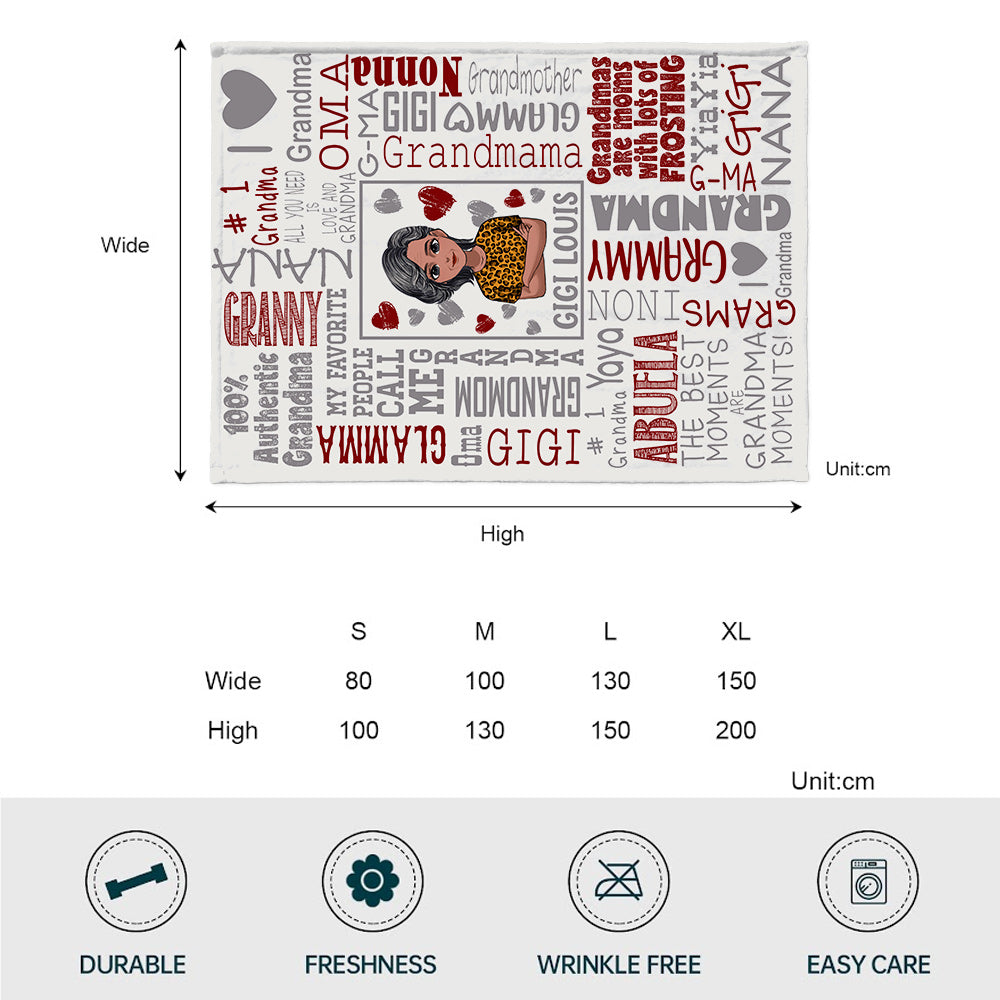 100% Authentic Grandma - Personalized Mother's Day Mother Blanket
