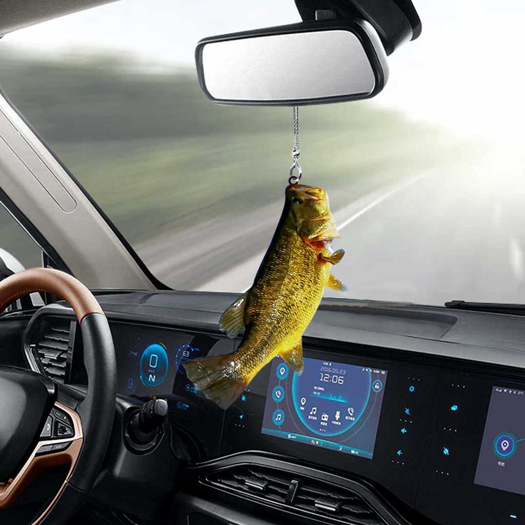 Ornement de voiture sur le thème de la pêche (imprimé des deux côtés)