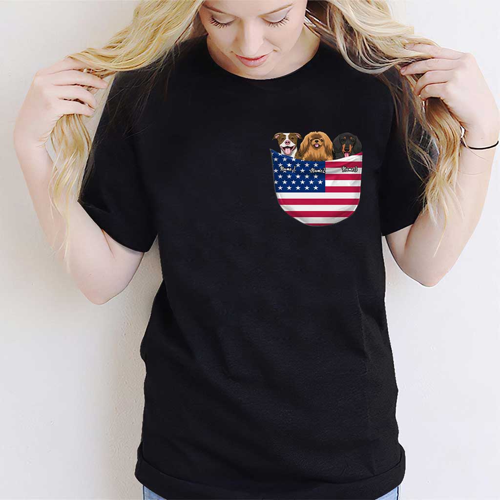 T-shirt et sweat à capuche personnalisés pour chien, pour la fête nationale américaine du 4 juillet.