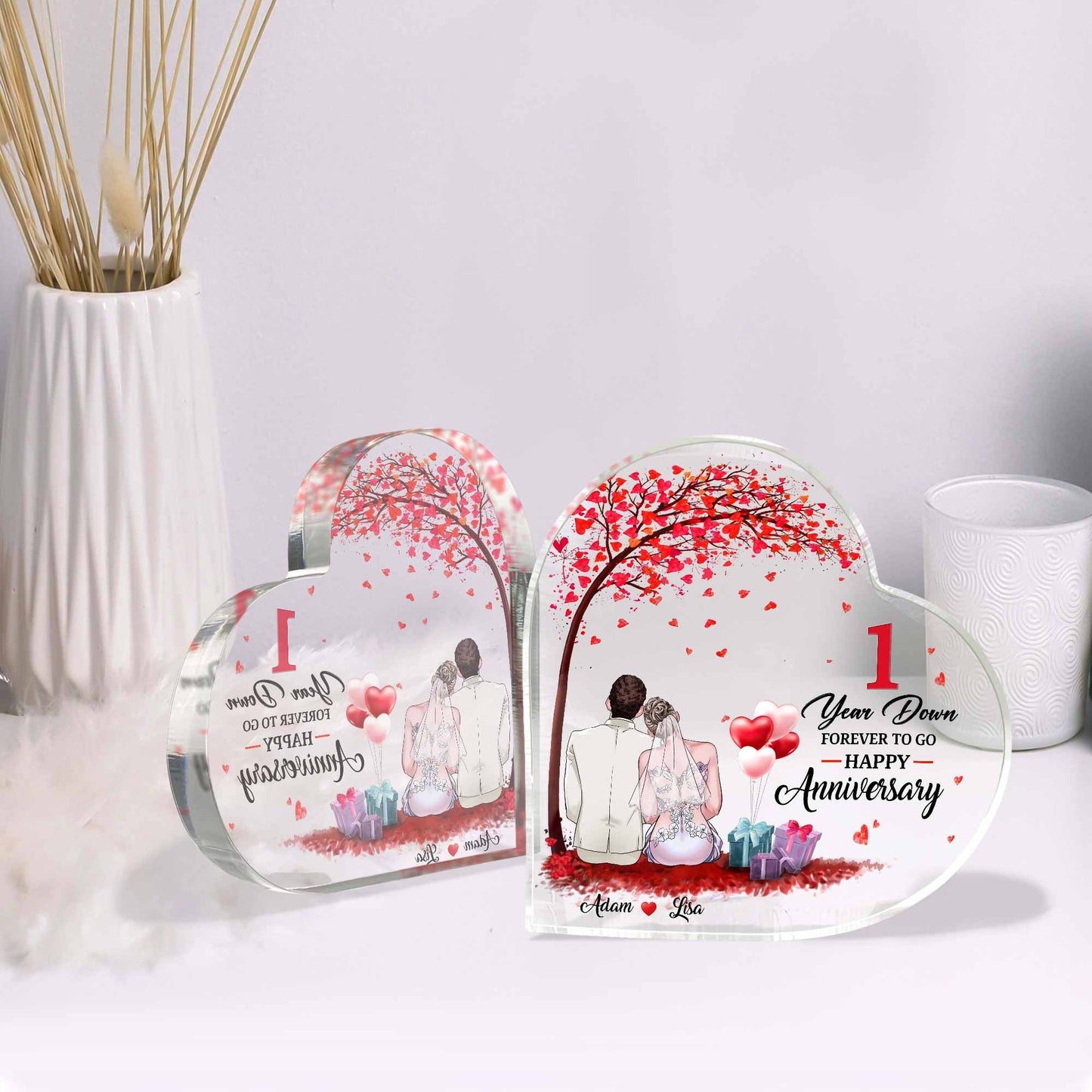 Pour toujours ensemble - Plaque acrylique personnalisée pour couple