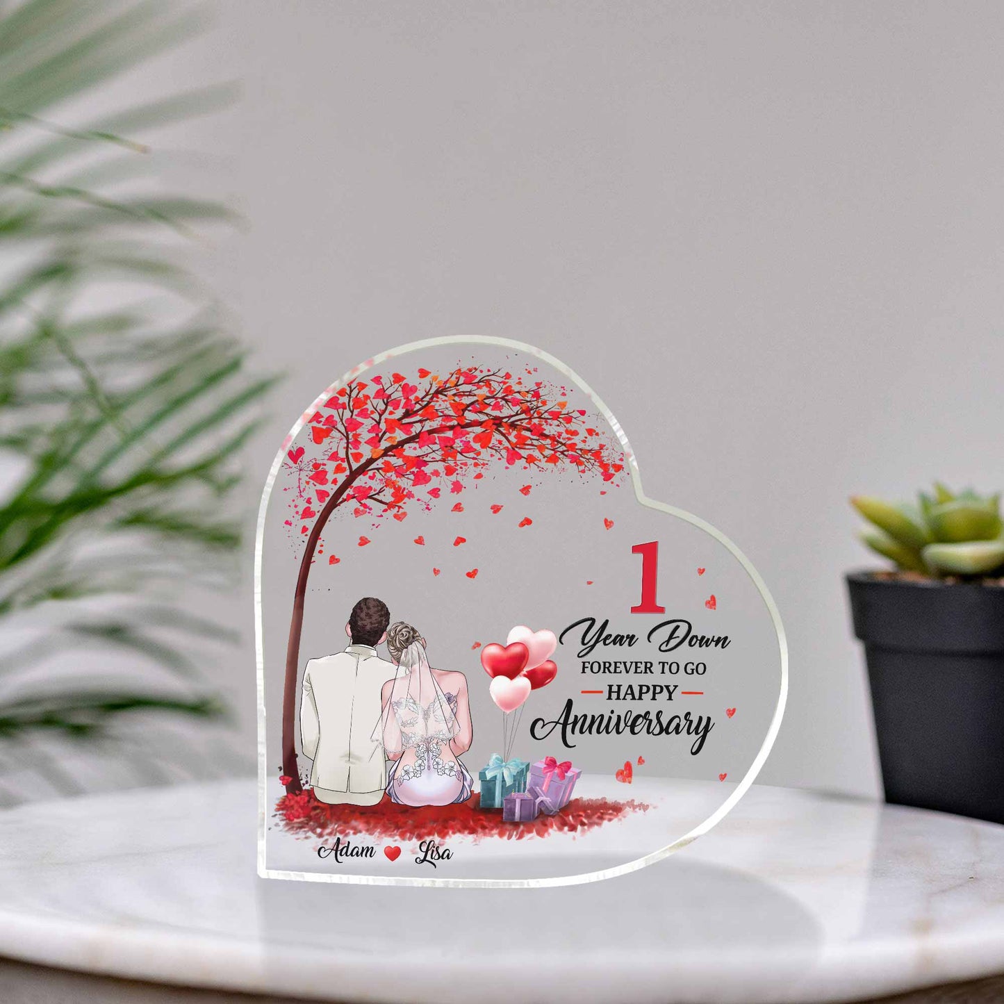 Pour toujours ensemble - Plaque acrylique personnalisée pour couple