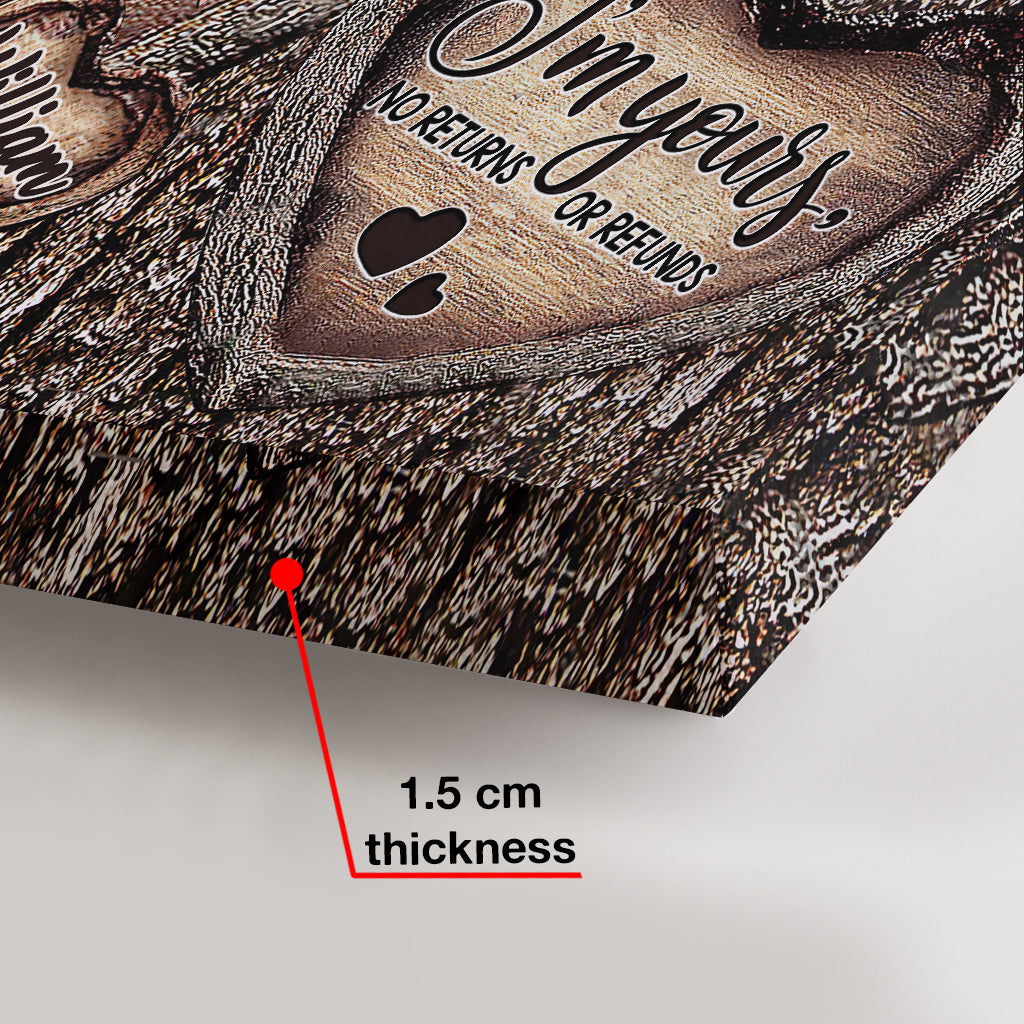 Couple Heart - Personalized Couple Canvas and Poster