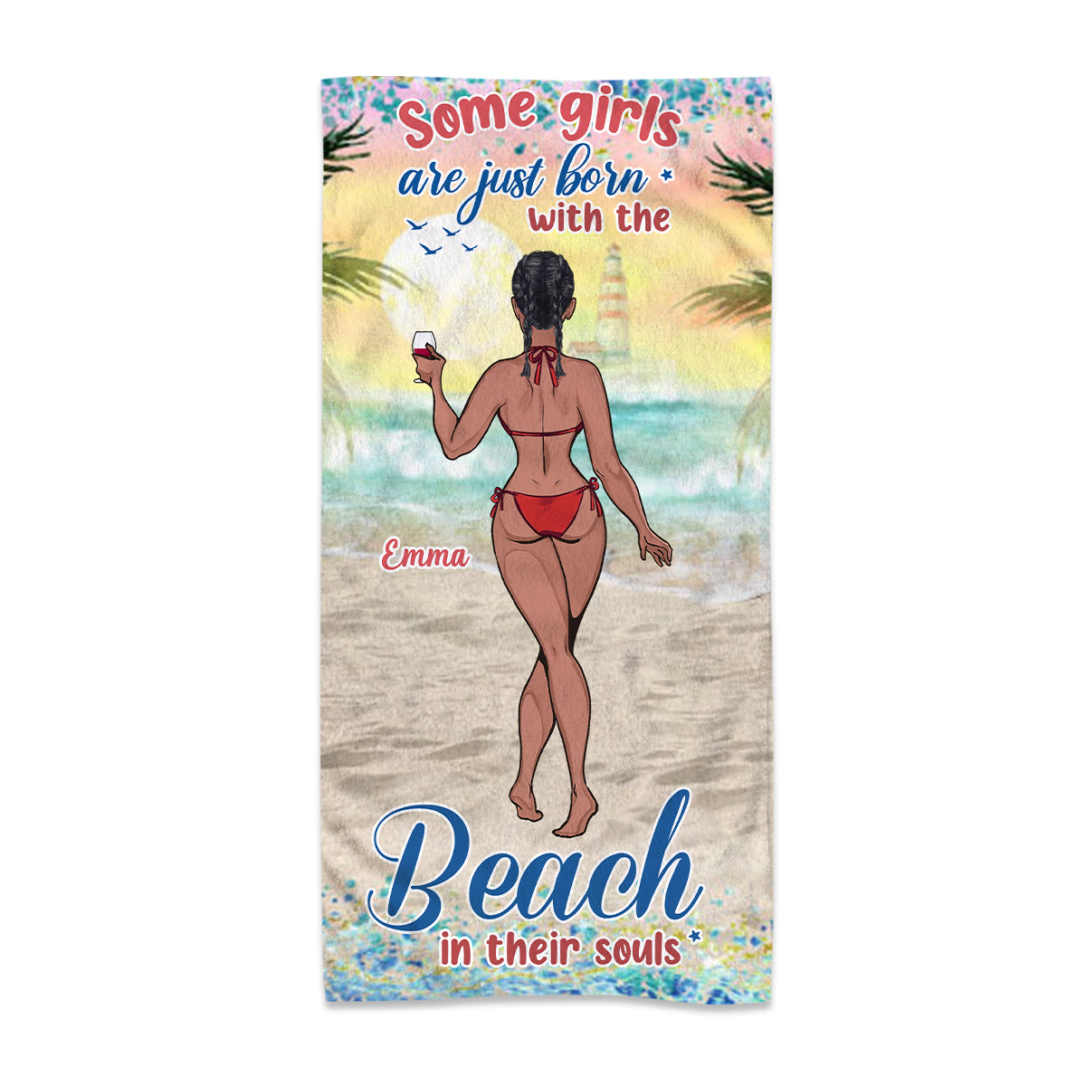 Serviette de plage personnalisée « Sandy Toes Sun Kissed Nose » - Cadeau idéal pour les amoureux de la mer : amie, sœur, petite amie, épouse, maman