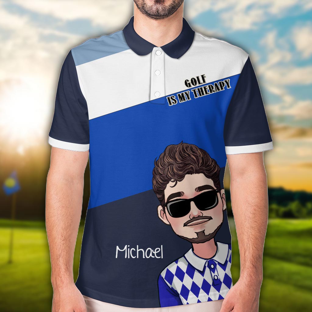 Le golf est ma thérapie - Polo de golf personnalisé