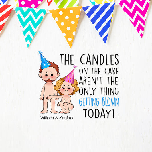 The Things Getting Blown Today - Personalized Couple Decal Full